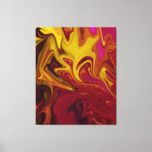 Kleurrijke Moderne Abstracte Kunst   pastel olieve Canvas Afdruk