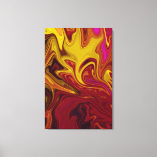 Kleurrijke moderne Abstracte kunst pasteloliesca Canvas Afdruk