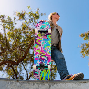 Kleurrijke moderne abstracte kunst persoonlijk skateboard