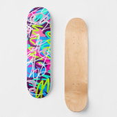 Kleurrijke moderne abstracte kunst persoonlijk skateboard (Voorkant)