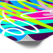 Kleurrijke moderne abstracte kunst  poster (Hoek)