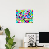 Kleurrijke moderne abstracte kunst  poster (Thuiskantoor)