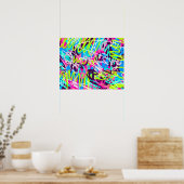 Kleurrijke moderne abstracte kunst  poster (Keuken)