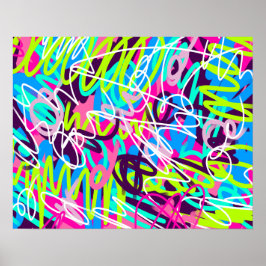 Kleurrijke moderne abstracte kunst poster