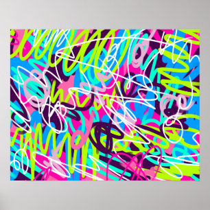 Kleurrijke moderne abstracte kunst  poster