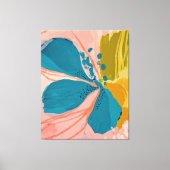 Kleurrijke moderne, Abstracte kunst Roze Blauwe Po Canvas Afdruk (Voorkant)