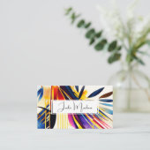 Kleurrijke moderne Abstracte kunst Visitekaartje (Staand voorkant)