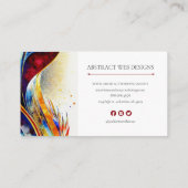 Kleurrijke moderne Abstracte kunst Visitekaartje (Achterkant)