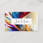 Kleurrijke moderne Abstracte kunst Visitekaartje (Voorkant)