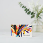 Kleurrijke moderne Abstracte kunst Visitekaartje (Staand voorkant)