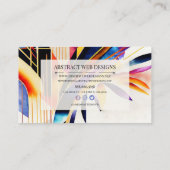 Kleurrijke moderne Abstracte kunst Visitekaartje (Achterkant)