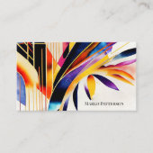 Kleurrijke moderne Abstracte kunst Visitekaartje (Voorkant)