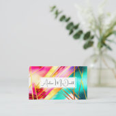 Kleurrijke moderne Abstracte kunst Visitekaartje (Staand voorkant)