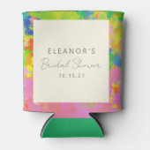 Kleurrijke moderne Abstracte kunst Vrijgezellenfee Blikjeskoeler (Voorkant)