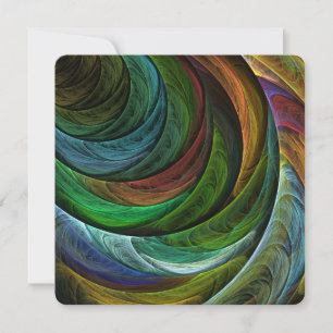 Kleurrijke moderne abstracte kunstpatroon elegant kaart