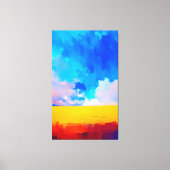 Kleurrijke moderne Abstracte landschapsschilderkun Canvas Afdruk (Voorkant)