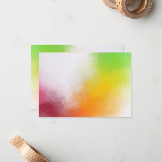 Kleurrijke, moderne Abstracte lege Sjabloon (Voorkant / Achterkant in situ)