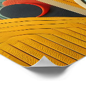 Kleurrijke Moderne Abstracte organische vormen Muu Poster (Hoek)