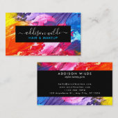 Kleurrijke moderne Abstracte persoonlijke Visitekaartje (Voorkant / Achterkant)