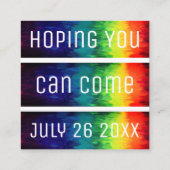 Kleurrijke moderne abstracte regenboog RSVP bijslu Informatiekaartje (Achterkant)