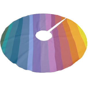 Kleurrijke moderne abstracte regenboog strepen kun kerstboom rok
