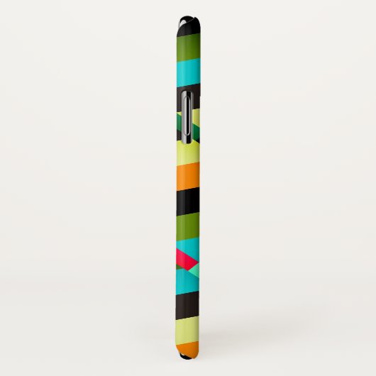 Kleurrijke Moderne Abstracte Strepen & Monogram Case-Mate iPhone Case (Achterkant / rechts)
