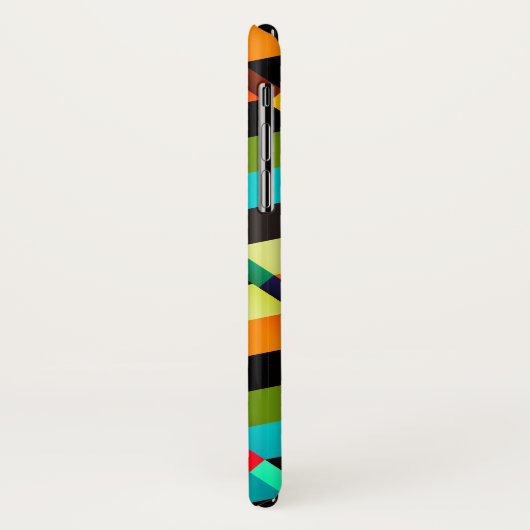 Kleurrijke Moderne Abstracte Strepen & Monogram Case-Mate iPhone Case (Achterkant/links)