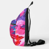 Kleurrijke, moderne Abstracte verf, alles-over-dru Sling Bag (Rechts)