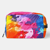 Kleurrijke, moderne Abstracte verf, alles-over-dru Toilettasje (Achterkant)