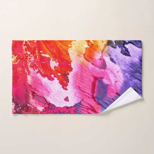 Kleurrijke moderne Abstracte verf Bad Handdoek (Handdoek)