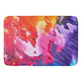Kleurrijke moderne Abstracte verf Badmat (Voorkant)