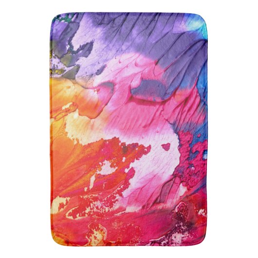 Kleurrijke moderne Abstracte verf Badmat (Voorkant Verticaal)