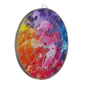 Kleurrijke moderne Abstracte verf Dartbord (Voorkant Links)