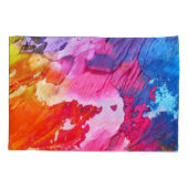 Kleurrijke moderne Abstracte verf Kussensloop (Achterkant-Links)