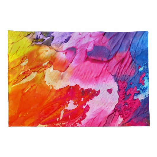 Kleurrijke moderne Abstracte verf Kussensloop (Achterkant-Rechts)