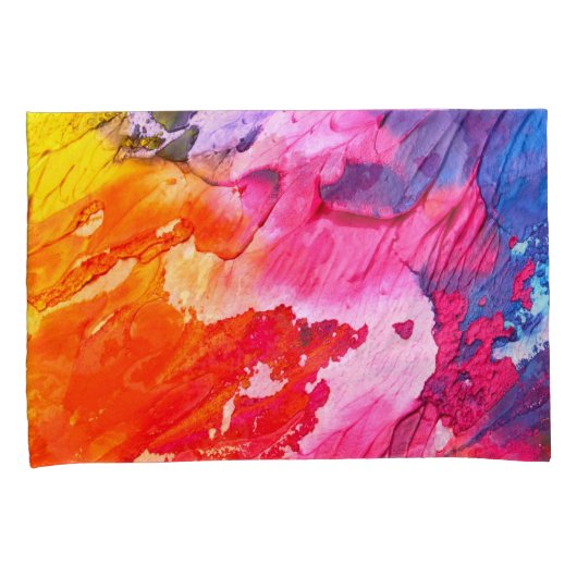 Kleurrijke moderne Abstracte verf Kussensloop (Voorkant-Rechts)