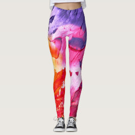 Kleurrijke moderne Abstracte verf Leggings