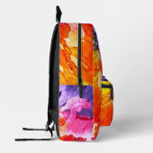 Kleurrijke moderne Abstracte verf overal Bedrukte Rugzak (Links)