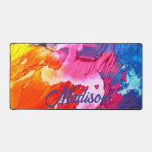 Kleurrijke moderne Abstracte verf Personaliseer na Bureaumat (Voorkant)