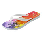 Kleurrijke moderne Abstracte verf Teenslippers (Schuin)