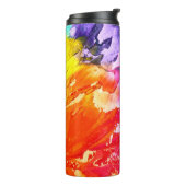 Kleurrijke moderne Abstracte verf Thermosbeker (Gedraaid links)