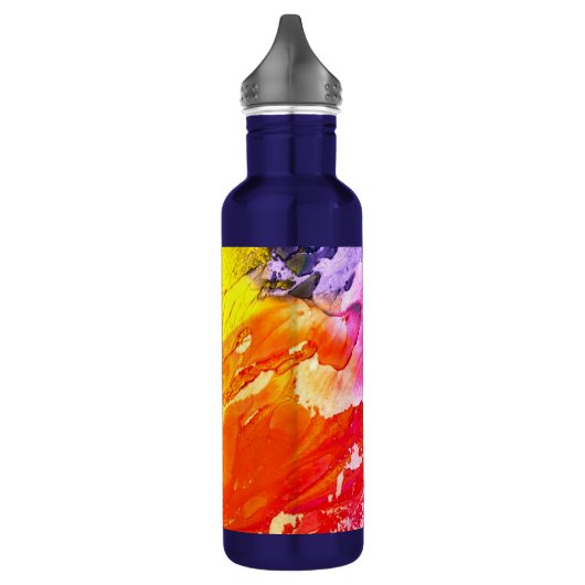 Kleurrijke moderne Abstracte verf Waterfles (Links)