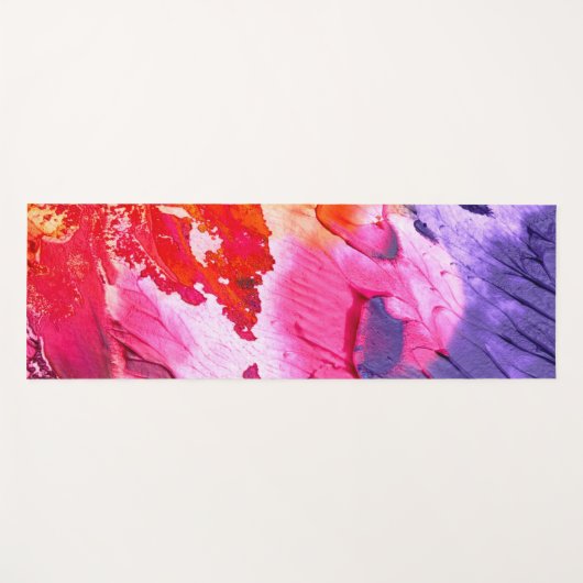 Kleurrijke moderne Abstracte verf Yogamat (Voorkant (horizontaal))