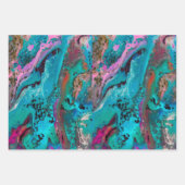 Kleurrijke, moderne Abstracte, vloeiende kunst Inpakpapier Vel (Voorkant 3)
