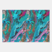 Kleurrijke, moderne Abstracte, vloeiende kunst Inpakpapier Vel (Voorkant 2)