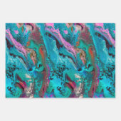 Kleurrijke, moderne Abstracte, vloeiende kunst Inpakpapier Vel (Voorkant 2)