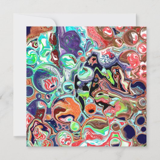 Kleurrijke, moderne Abstracte, vloeiende kunst lee (Voorkant)