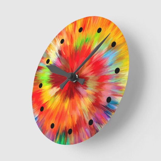 Kleurrijke moderne Abstracte wanddecoklokken Ronde Klok (Hoek)
