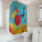 Kleurrijke moderne Abstracte wegloper Douchegordijn (In situ)
