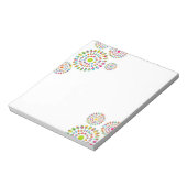 Kleurrijke moderne abstracte zonnebloemen notitieblok (Linkerzijde)